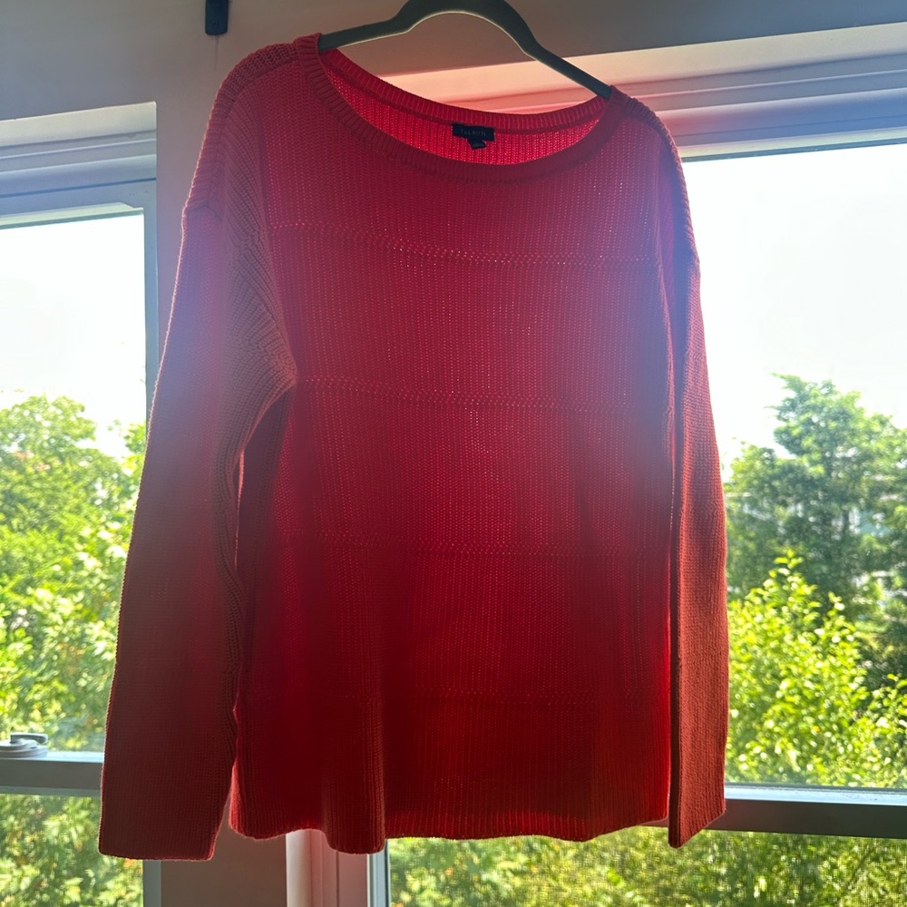 Talbots Red Crew Neck Sweater Classic Style